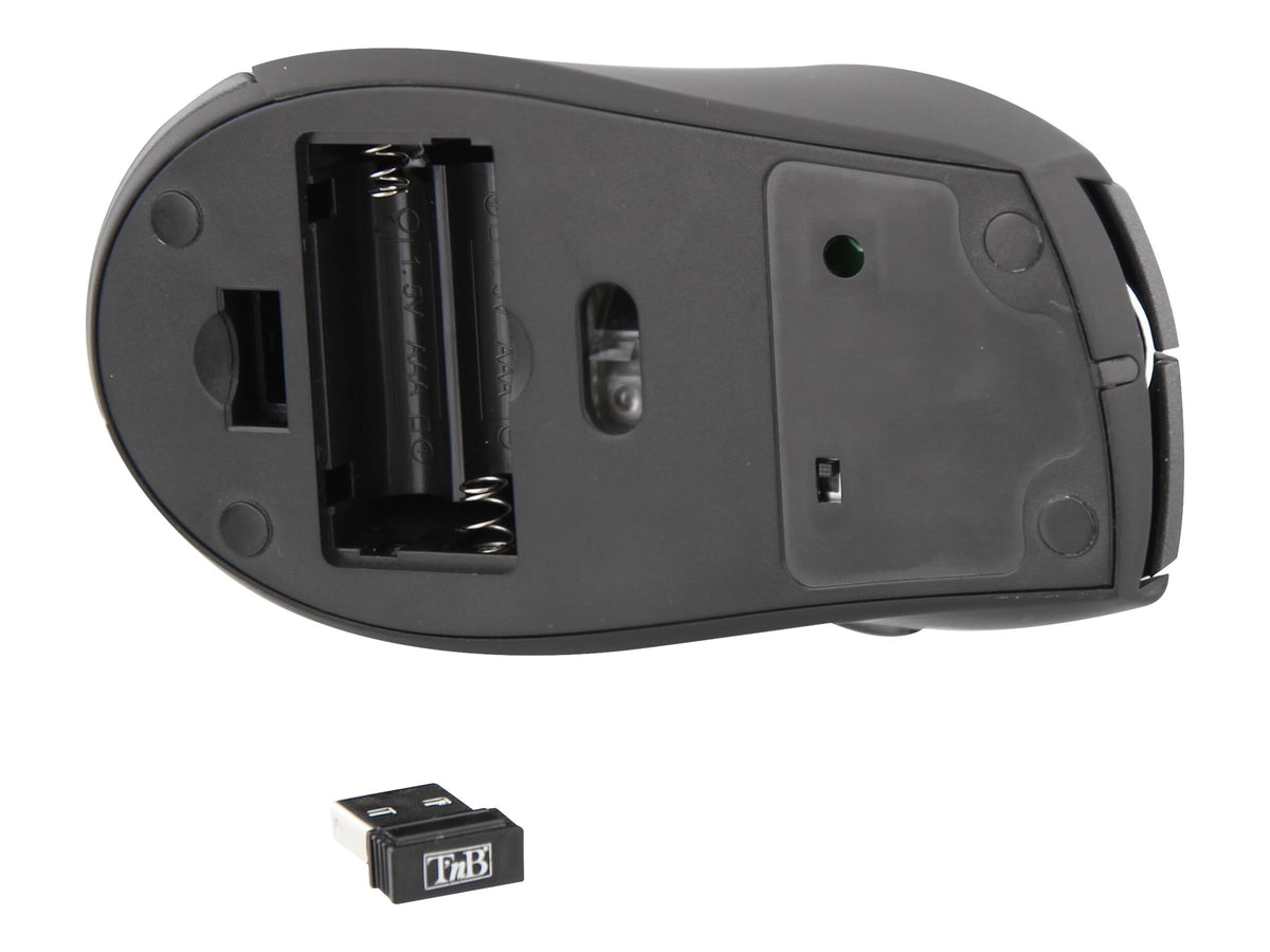 TNB Office Wireless Mouse Black Ultra Comfortable Curved Shape Allowing To Perfectly Fit The Shape Of The Hand Pleasant Grip