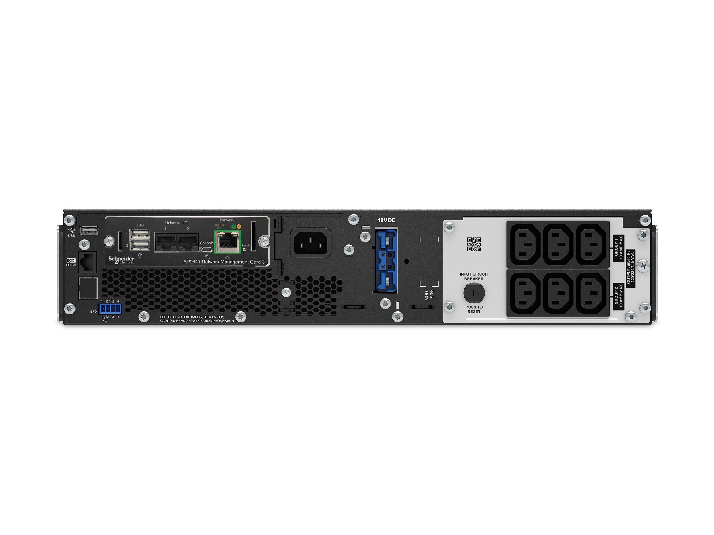 APC Smart-UPS SRT 1000VA RM UPS rack-mountable AC 230V 1000Watt 1000VA RS-232 USB output connectors 6 PFC 2U Black