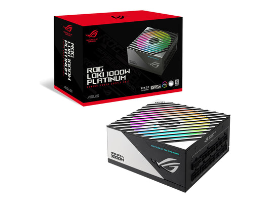 ASUS ROG Loki SFX-L 1000W Platinum Power Supply Unit 80 Plus Platinum ARGB Fan Aura Sync PCIe Gen 5.0 Ready ATX 3.0 Compatible