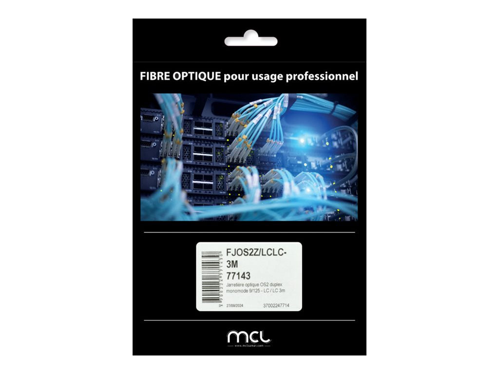 MCL Jarretière optique OS2 duplex monomode 9/125 - LC / LC 3m BOX