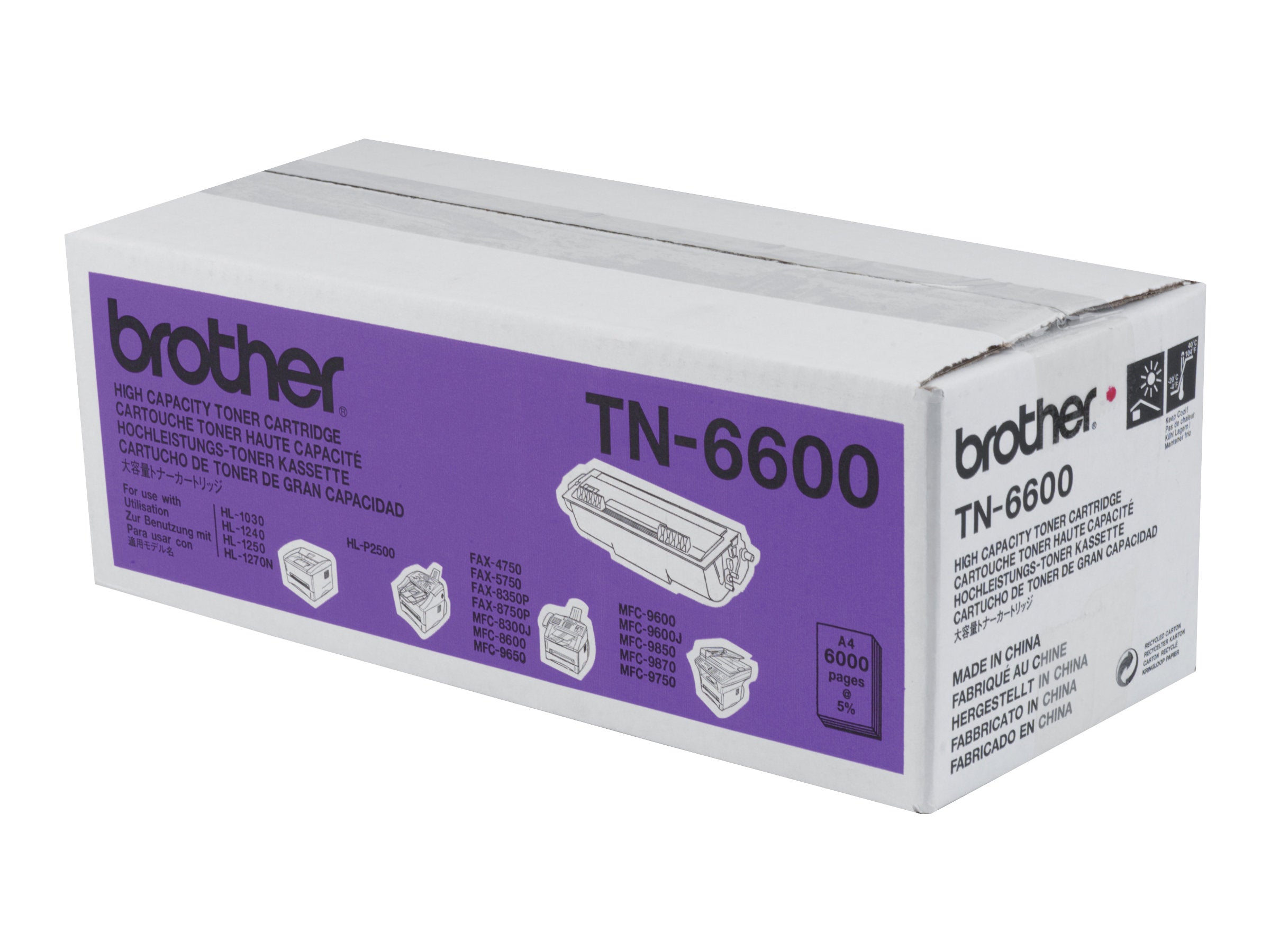 Brother TN6600 Cartouche de toner 1 piece(s) Original Noir