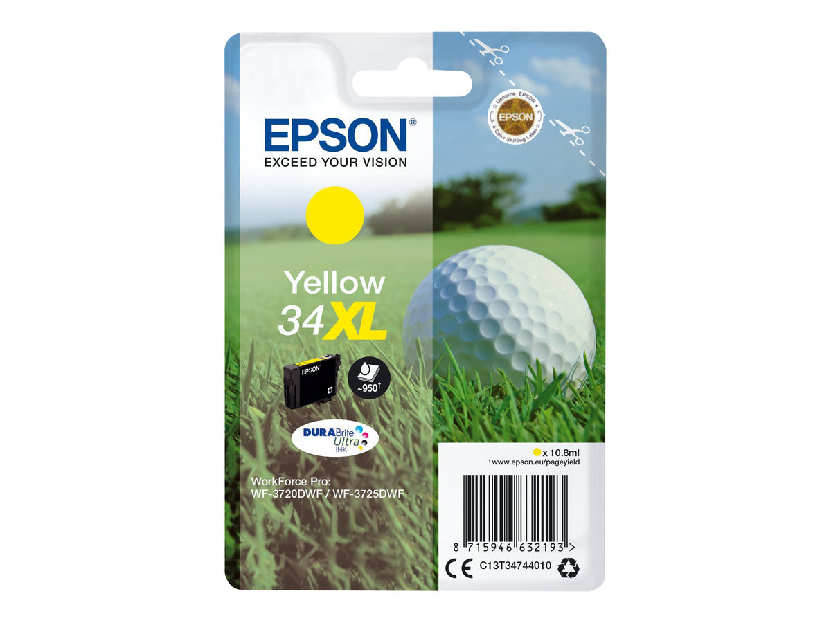EPSON 2LB Singlepack 34XL Ink Yellow DURABrite Ultra 10.8ml Blister XL w/s