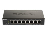 D-LINK 8-Port Layer2 PoE Smart Gigabit Switch 8x 10/100/1000Mbps TP RJ-45 PoE Port 802.3af/at Power-over-Ethernet up to 30 Watt