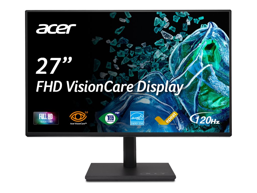 ACER Moniteur Ergonomique Vero B277Gbmiprzx 27p LED IPS 16:9 FHD 120Hz HDMI/DP 75Hz VGA Dalle VGA HDMI DP 3ans échange sur site