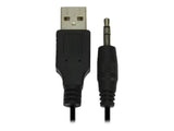 MCL Mini Haut-parleurs 2 x 2W RMS - 120W PMPO alimentés par l USB - Noir