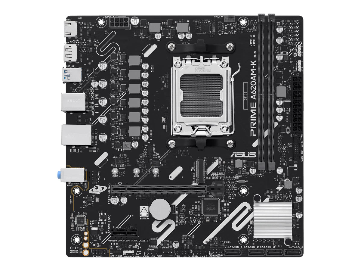 ASUS AMD A620A mATX motherboard 2xDDR5 1xHDMI 2.1 1xDP 1.4 1xM.2 4xSATA