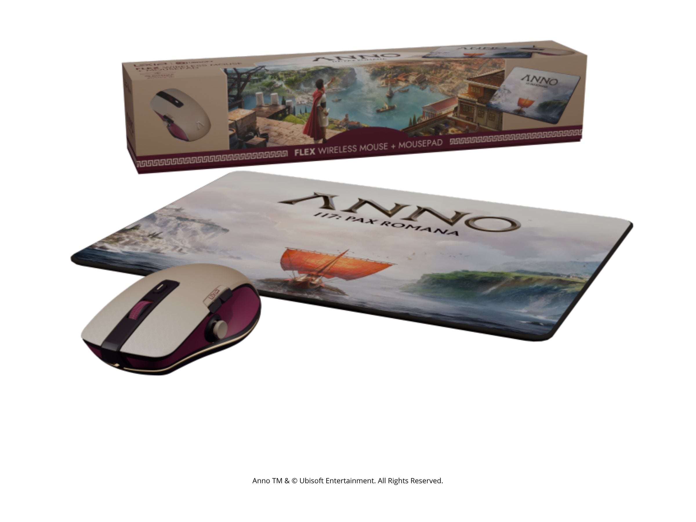 LEXIP X UBISOFT ANNO 117 Bundle Flex Pro-Air Mouse + Mousepad