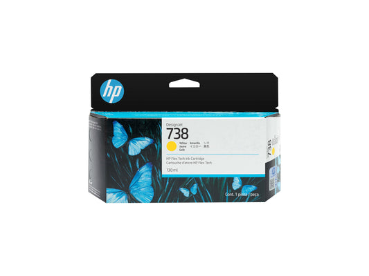 HP 738 130-ml Yellow DesignJet Ink Cartridge