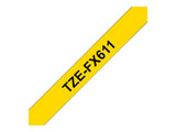 BROTHER P-TOUCH TZE-FX611 noir sur jaune  6 mm