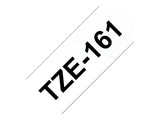 BROTHER P-TOUCH TZE-161 noir sur clear 36mm