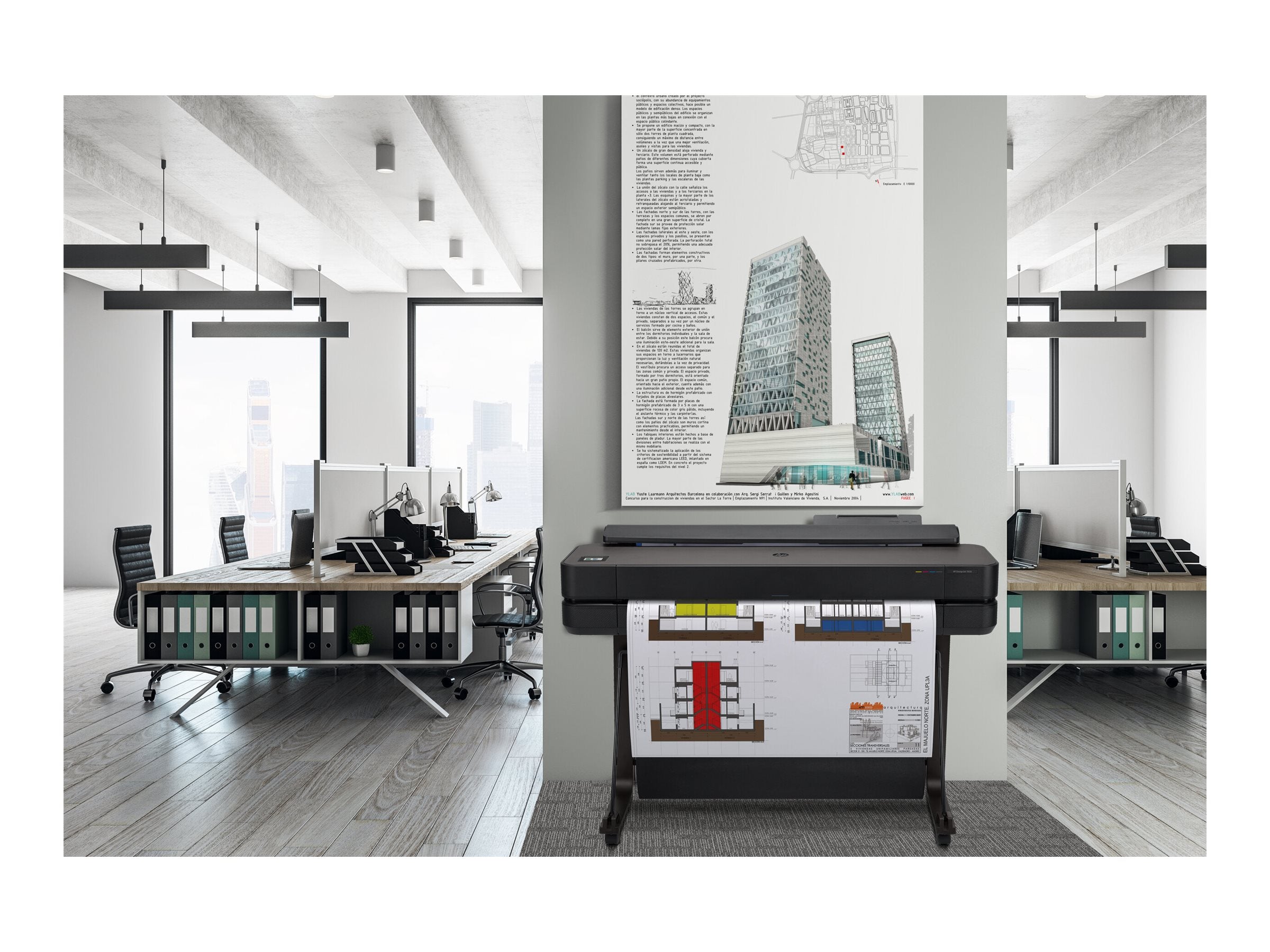 HP DesignJet T650 24p LFP 2025 Colour Ink-Jet Roll A1 61.0cmx91.4 m 2400x1200dpi 0.43 min/page USB LAN Wi-Fi Cutter
