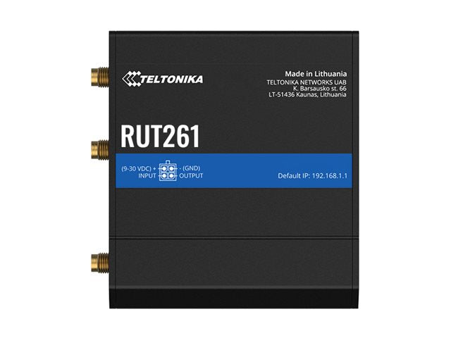 TELTONIKA NETWORKS RUT261 4G/LTE Cat 6 Dual Ethernet Cellular Router