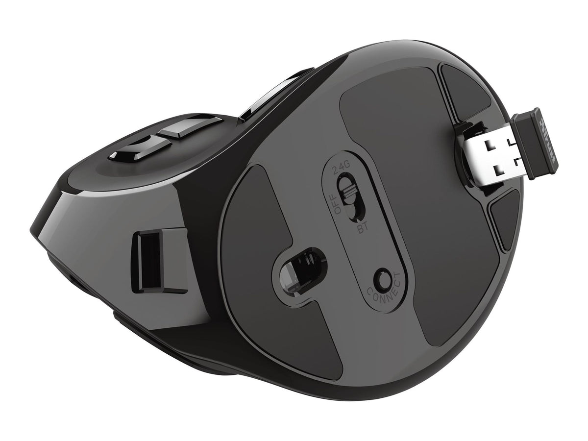 TRUST Souris sans fil ergonomique VOXX Rechargeable - Noire