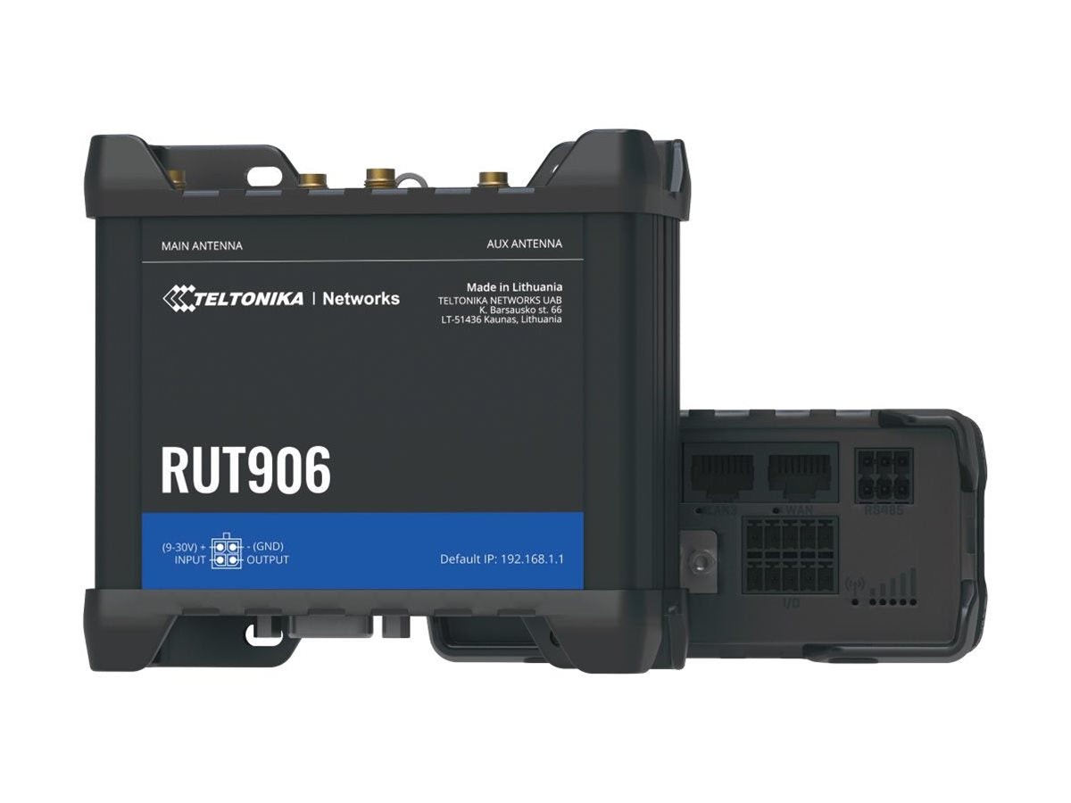 TELTONIKA NETWORKS RUT906 Dual Sim eSIM 4G/LTE/3G EMEA EU RS232 RS485 Router