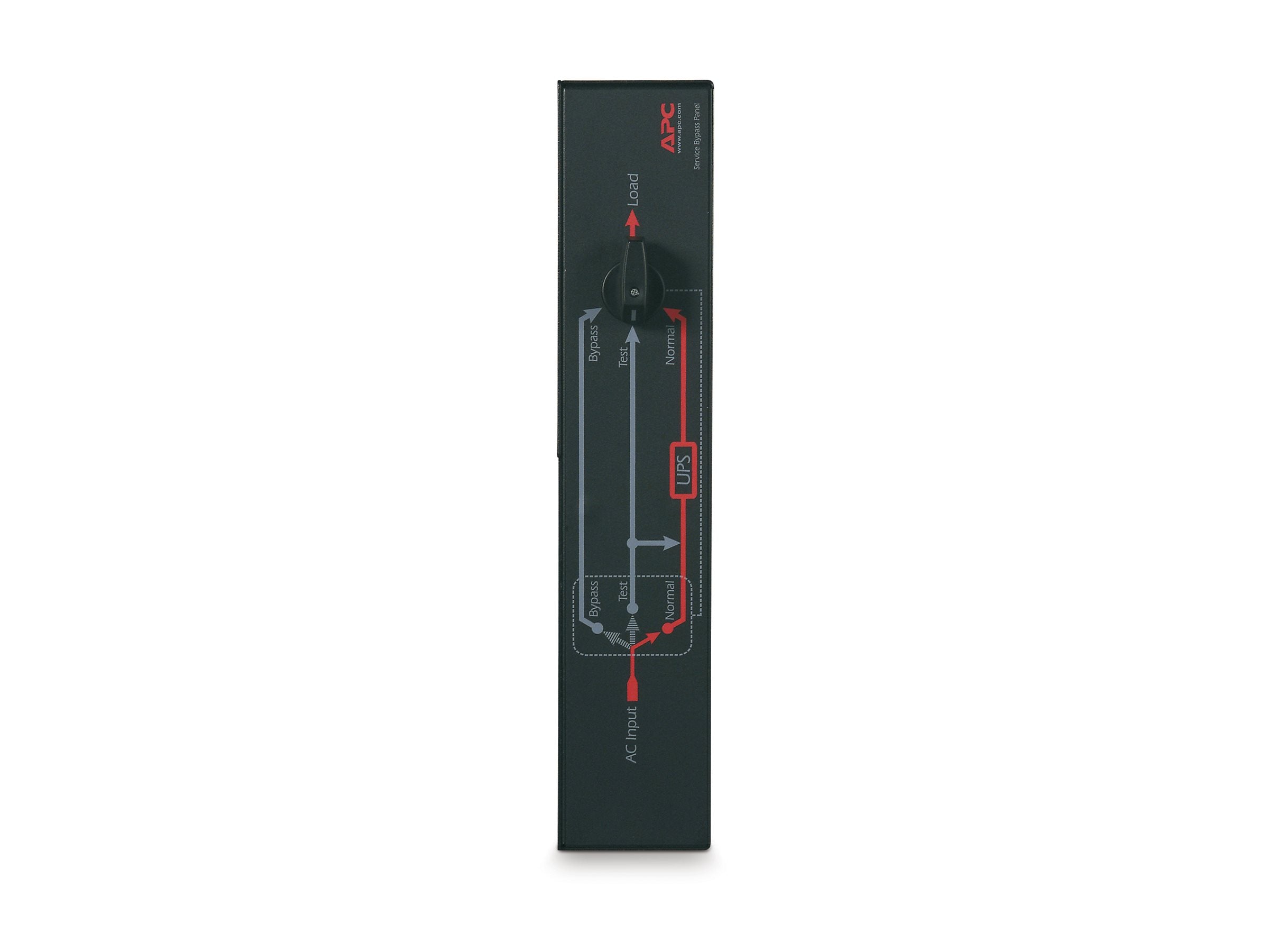 APC Service Bypass Panel Bypass switch rack-mountable AC 200/208/240V output connectors 4 2U 19 3.05m cord Black