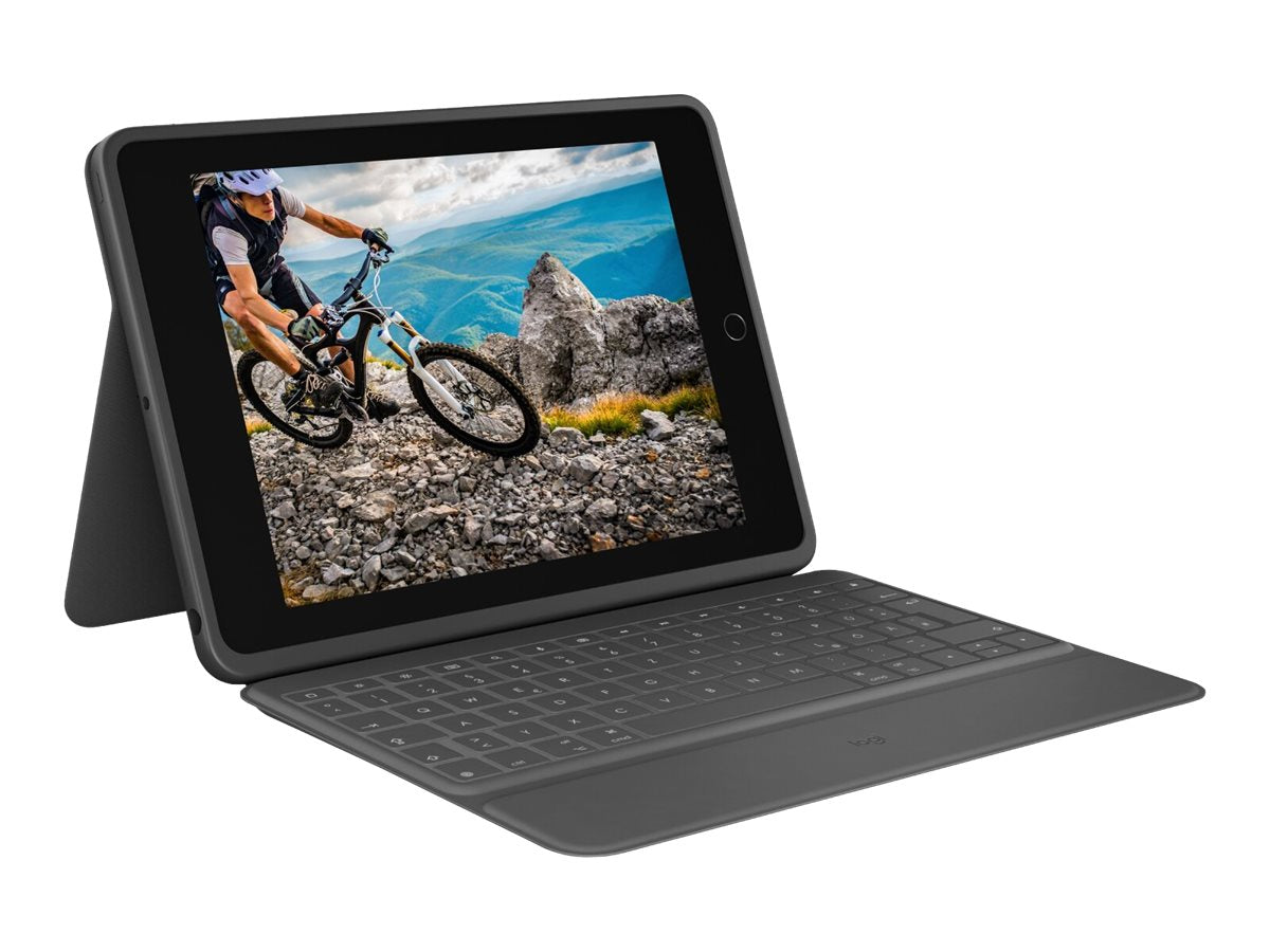 LOGITECH Rugged Folio 7th & 8th generation - Graphite - Fra