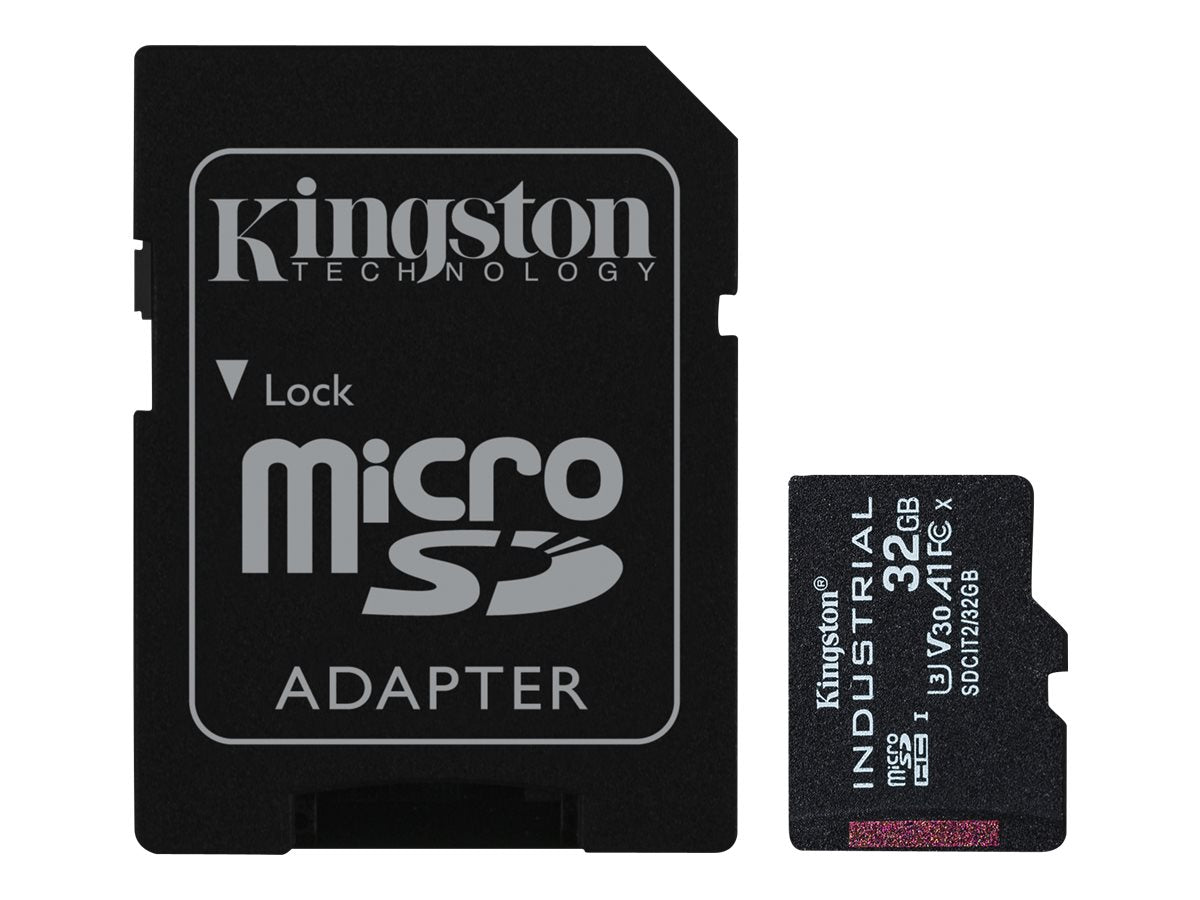 KINGSTON 32Go microSDHC Industrial C10 A1 pSLC Card + SD Adapter