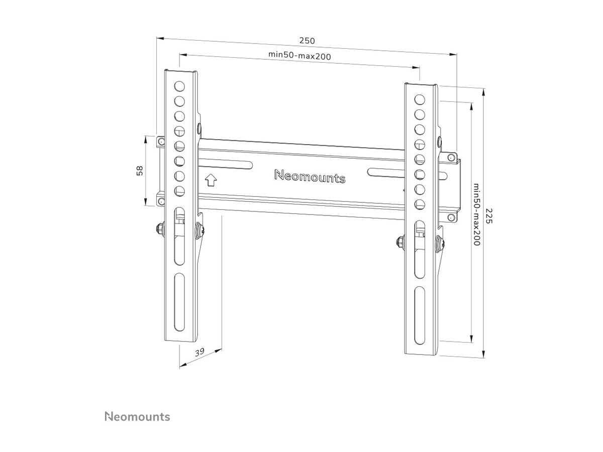 NEOMOUNTS WL30-350BL12 Support pour écran mural 24-55p - fixe - verrouillable