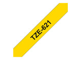 BROTHER P-TOUCH TZE-621 noir sur jaune  9mm
