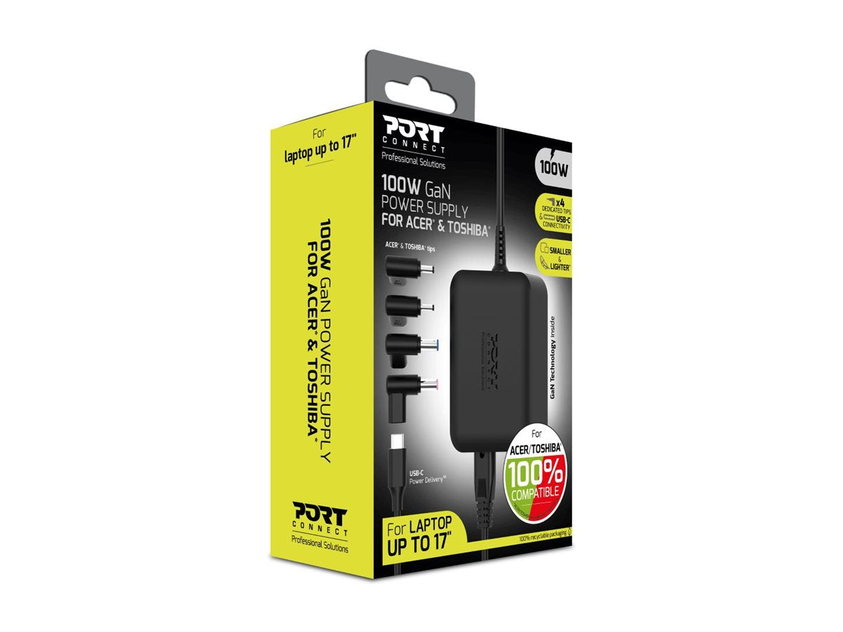 PORT DESIGNS Power Supply GaN 100W - ACER/TOSHIBA - EU