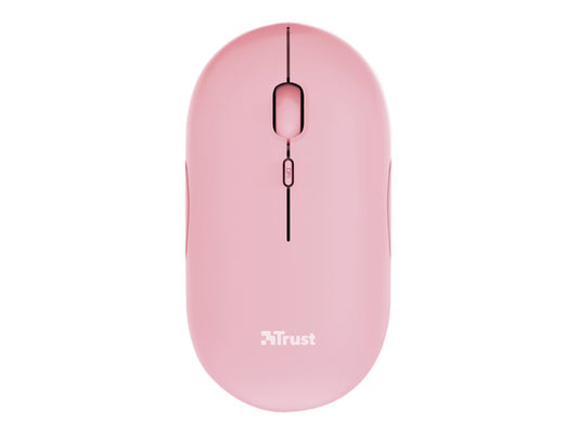 TRUST Souris sans fil PUCK Ultra-plate rechargeable - Rose