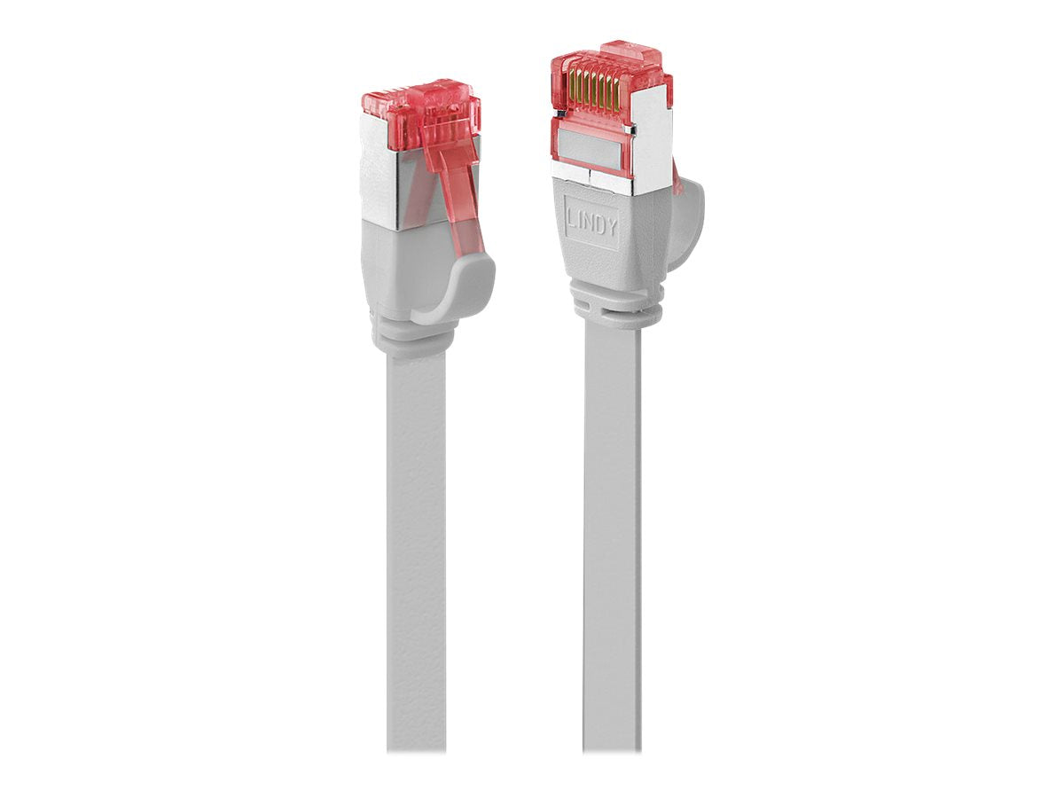 LINDY Cat.6 U/FTP Flat Ribbon Patch Cable Grey 0.3m