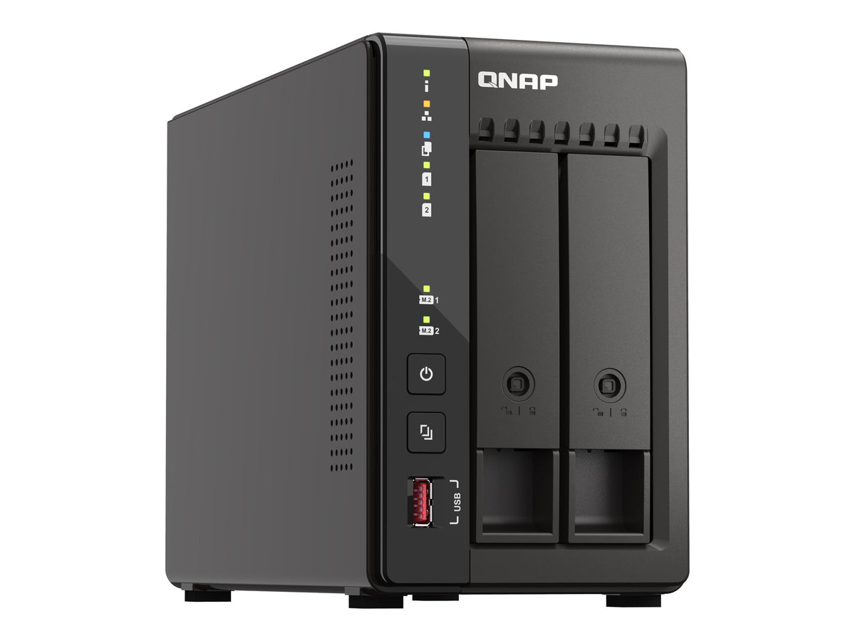 QNAP TS-253E-8G 2-bay desktop NAS Intel Celeron J6412 4C 2.0GHz burst 2.6GHz onboard 8Go RAM 2xHDMI 1.4b 2xM.2 2280 PCIe slots