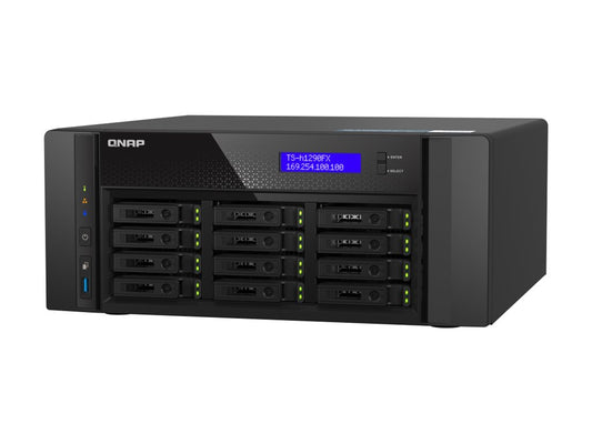 QNAP TS-h1290FX-7302P-128G 12 Bay U.2 NVMe PCIe Gen4 x4 all-flash desktop NAS AMD EPYC 16-core 7302P 128Go RDIMM ECC DDR4