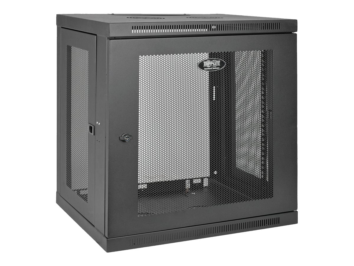 EATON TRIPPLITE 12U Wall Mount Rack Enclosure Server Cabinet w/ Door & Side Panels Rack cabinet wall mountable Black 12U 19