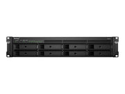SYNOLOGY RS1221+ 8-Bay NAS-Rackmount AMD Ryzen V1500B 4-core 2.2GHz 4Go DDR4 up to 32Go RJ-45 4x1GbE 2xUSB 3.2 1xeSATA