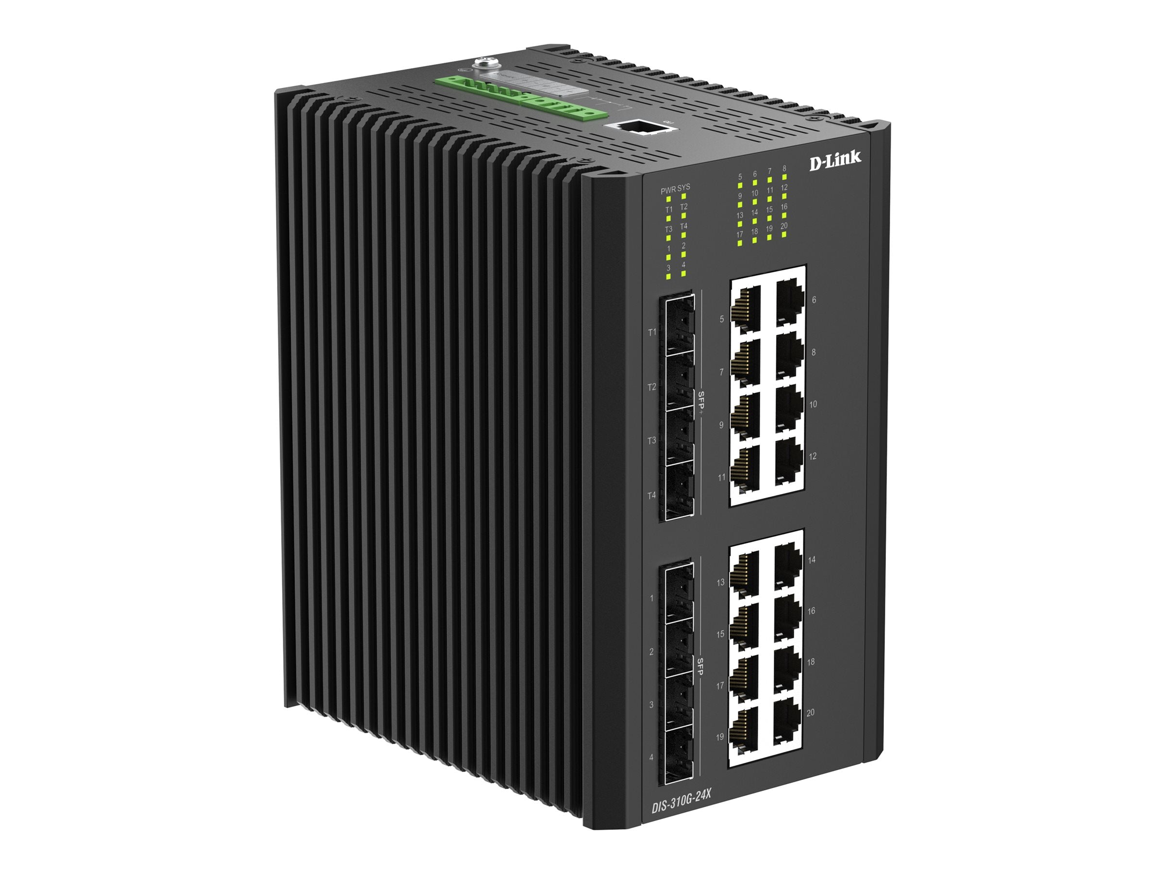 D-LINK DIS-310G-24X 24-Port Gigabit Industrial Managed Switch 4x 10G SFP+ 4x SFP