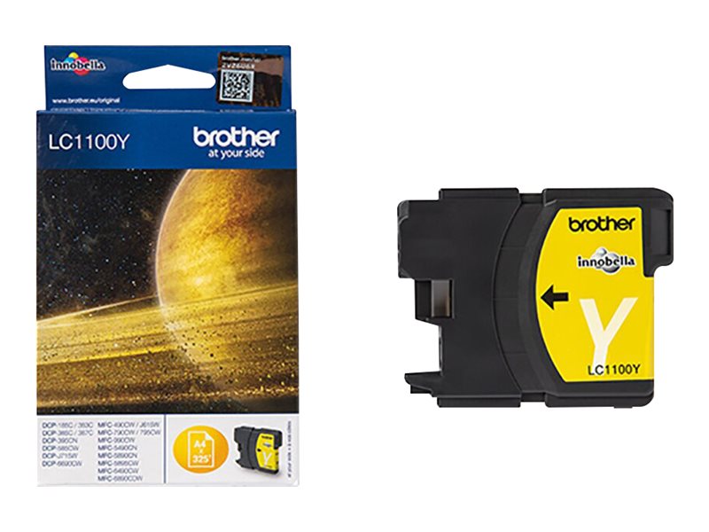 BROTHER LC-1100 cartouche d encre jaune capacité standard 7.5ml 325 pages pack de 1