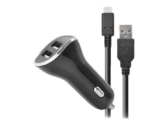 STEELPLAY Chargeur Voiture Aallume-Cigare 2 Ports USB SWITCH + Cable de Recharge 2m