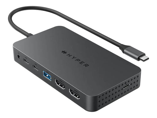 TARGUS HyperDrive Universal USB-C 7-in1 Dual HDMI Mobile Dock - Grey - for M1/M2mBAir/Pro