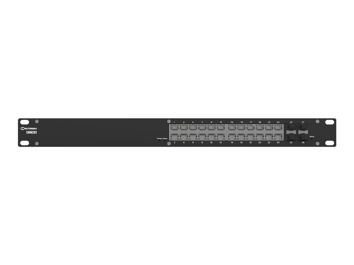 TELTONIKA NETWORKS SWM281 L2+ Managed Switch 24x ETH Ports 4x SFP Ports