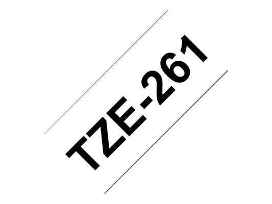 BROTHER P-TOUCH TZE-261 noir sur blanc 36mm