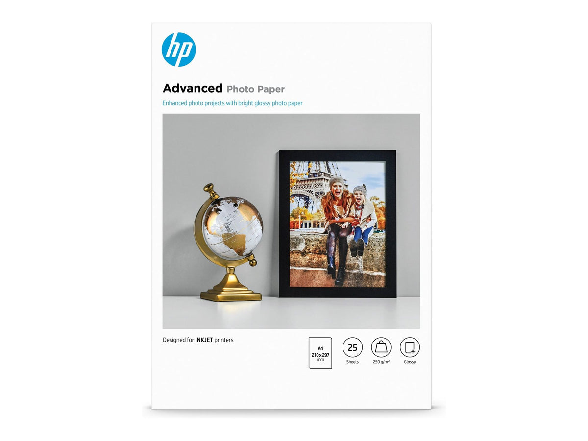 HP original Q5456A Advanced glossy photo paper Ink cartridge 250g/m2 A4 25 sheets 1-pack