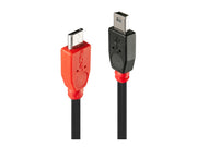 LINDY USB 2.0 Cable Type Micro-B/Mini-B OTG 0.5m Micro-B plug to Mini-B plug