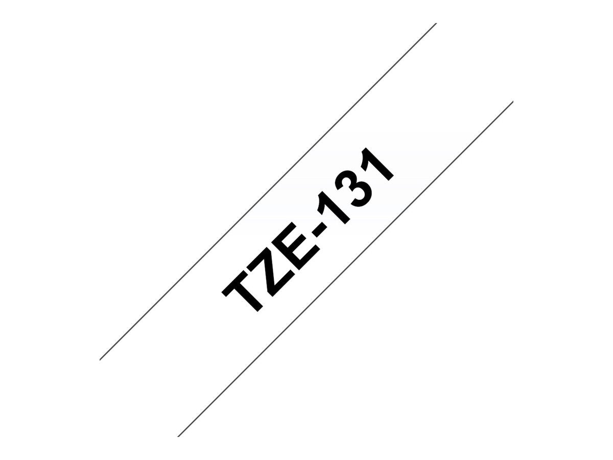 Tape/12mm black on clear f P-Touch TZE