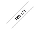 BROTHER P-TOUCH TZE-131 noir sur clear 12mm