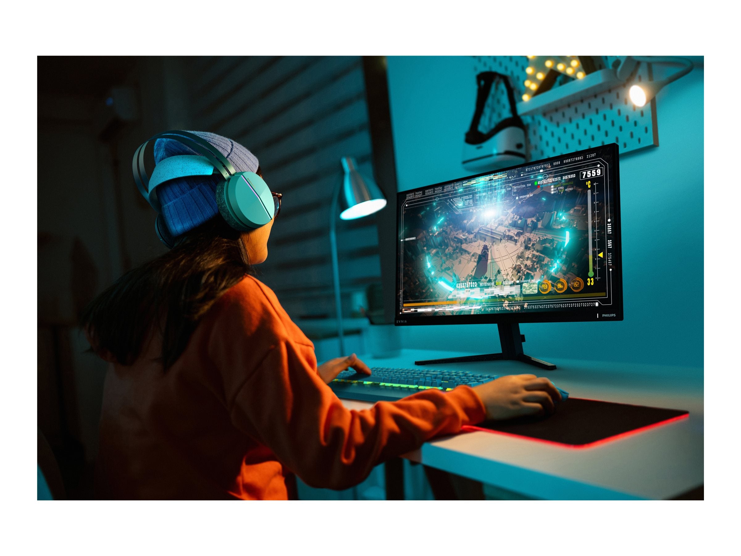 PHILIPS Evnia 3000 27M2N3500NL- Ecran Gaming-  27" - 2560 x 1440 QHD @180 Hz - VA - 300cd/m² - 5000:1 - HDR10 - 0.5 ms - 2xHDMI, DP
