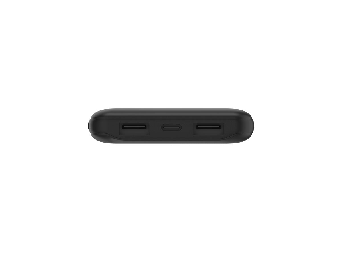 BELKIN Batterie externe 3 ports 10K avec câble USB-A vers USB-C noir