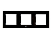 SHELLY Wall Frame 3 Black 3-Gang Wall Switch Frame