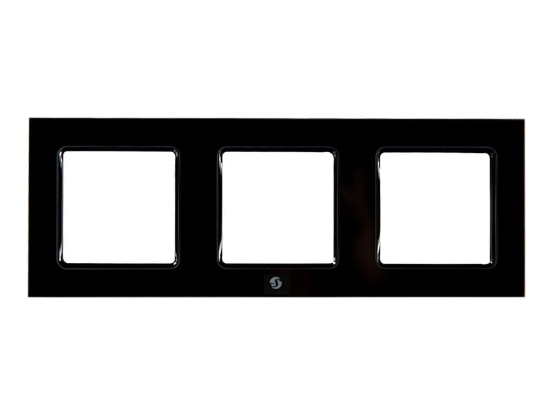 SHELLY Wall Frame 3 Black 3-Gang Wall Switch Frame