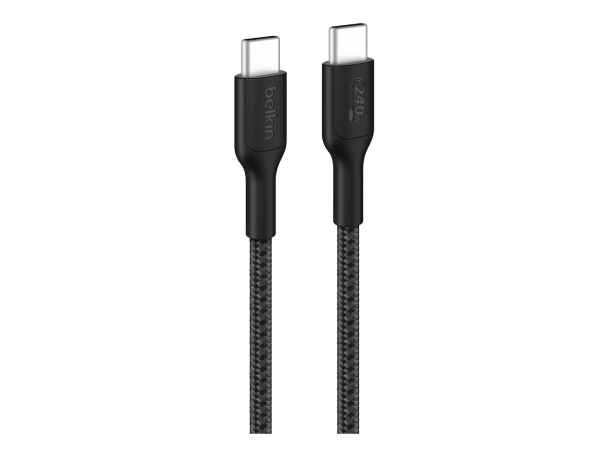 BELKIN USB-C TO USB-C 240W 2.0 BRAIDED PCR 1M BLACK