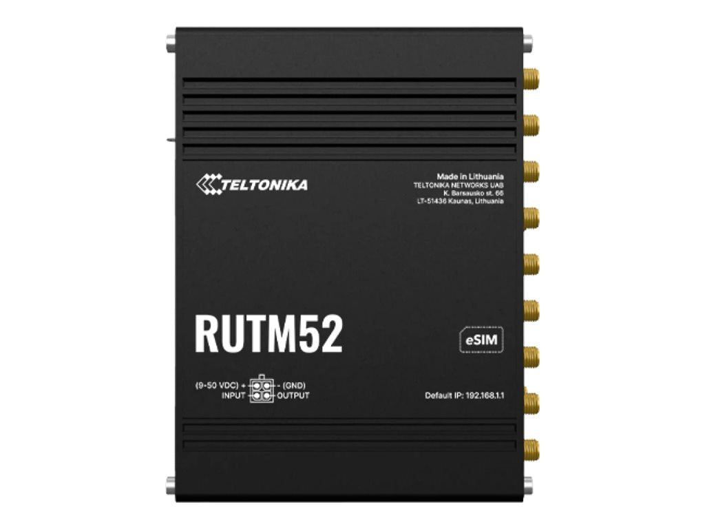 TELTONIKA NETWORKS RUTM52 DUAL SIM and eSIM 5G router