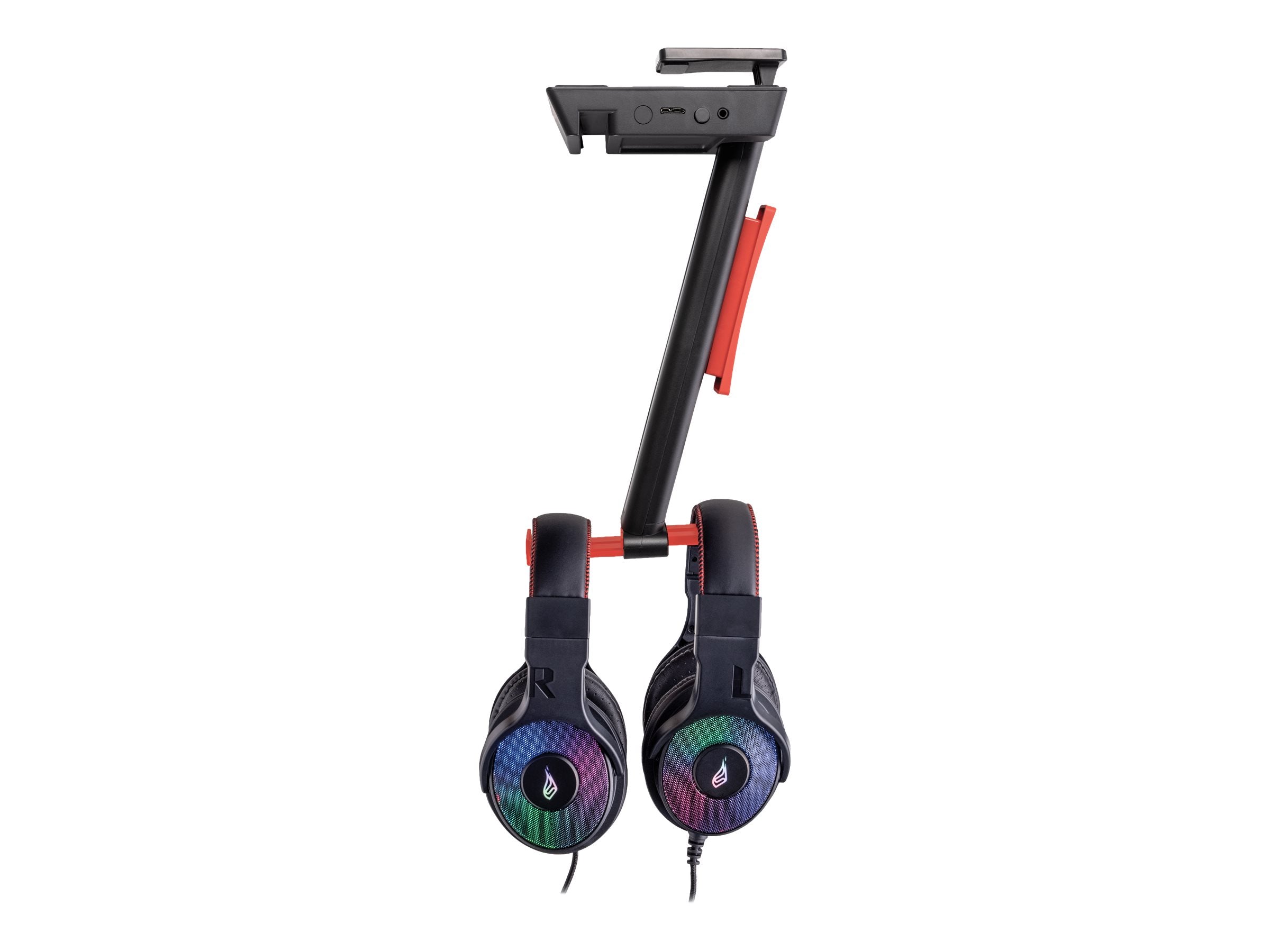 VERBATIM SUREFIRE VINSON N2 DUAL BALANCE GAMING RGB MULTI-FUNCTION HEADSET STAND BLACK WCF (P)