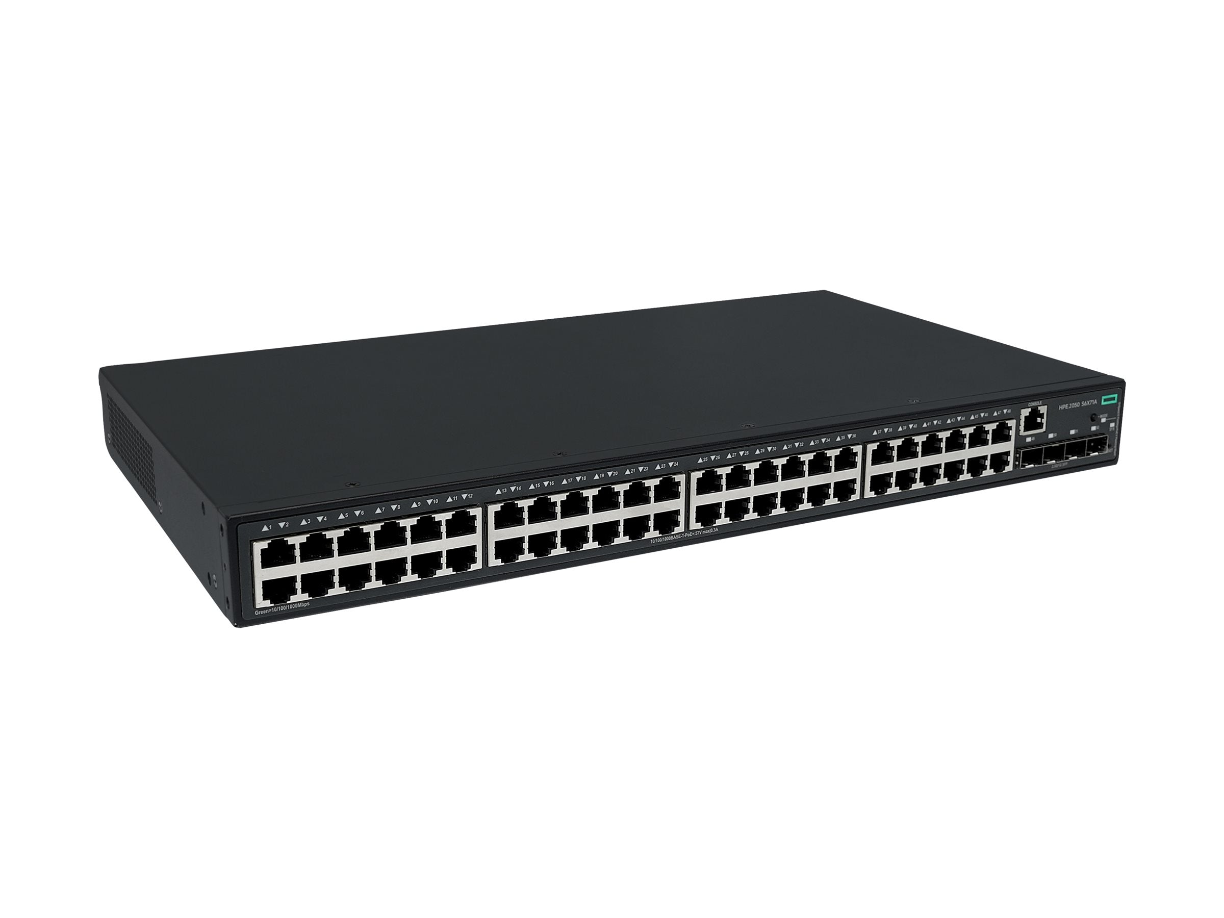 HPE Networking CW 2050 48p 10/100/1000BASE-T PoE+ 4p SFP 1G/2.5G 410W Switch EU en