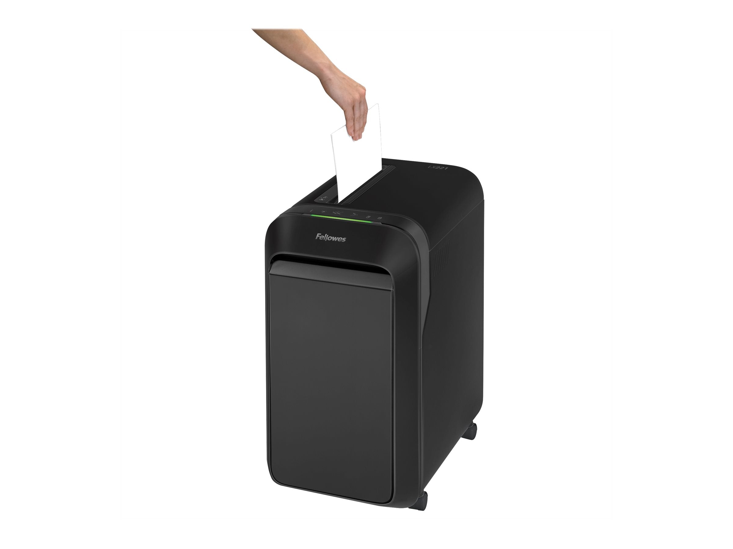 FELLOWES DESTRUCTEUR MICROSHRED LX221 NOIR COUPE MICROPARTICULES 230V EU/UK
