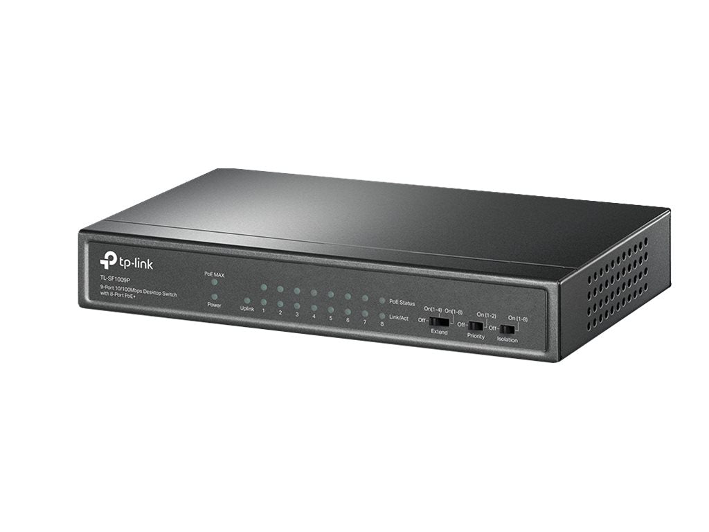 9-Port Desktop Switch 8-Port PoE+